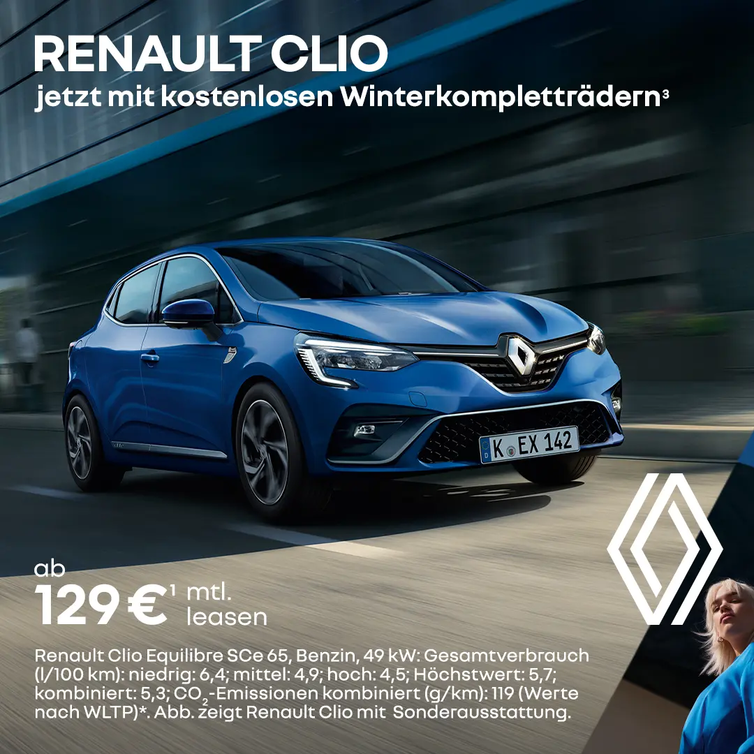 Renault Clio Angebot - jetzt mit Winterkompletträdern*